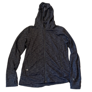 Kuhl Women's Mova Hoody Full Zip Up Charcoal Grey with Thumb Holes Size Medium